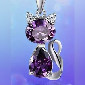 💖3-$50 Amethyst Kitty Cat Pendant S925 Necklace
Super Pretty & Brand New